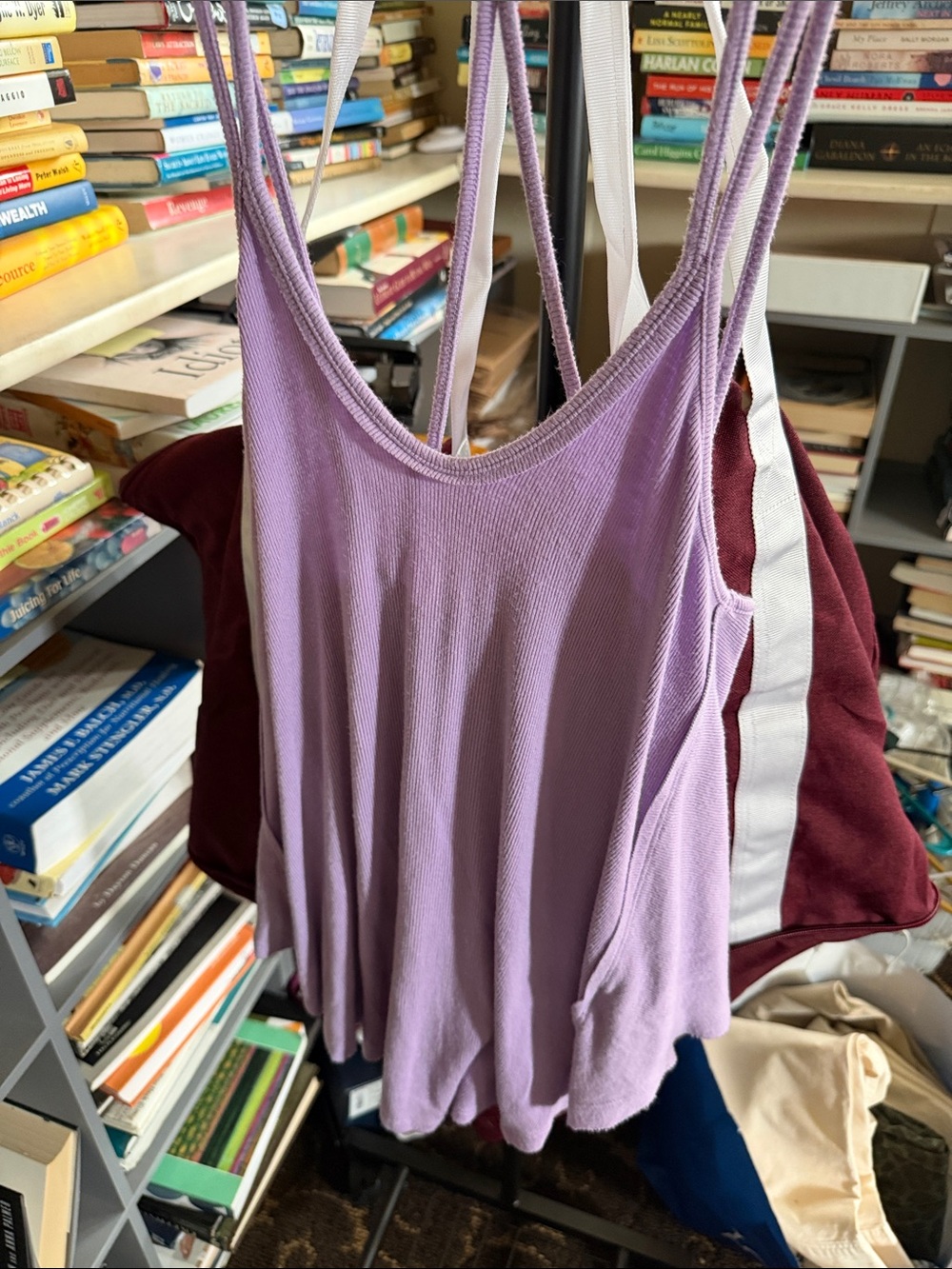 We The Free Lavender Ribbed Camisole with Slim Straps